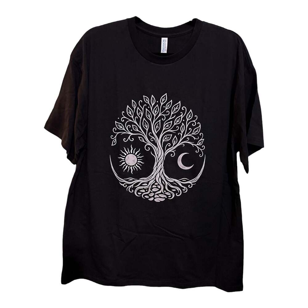 Size X-Large Tree of Life Sun Moon Custom Graphic Unisex T-Shirt - Picture 2 of 4